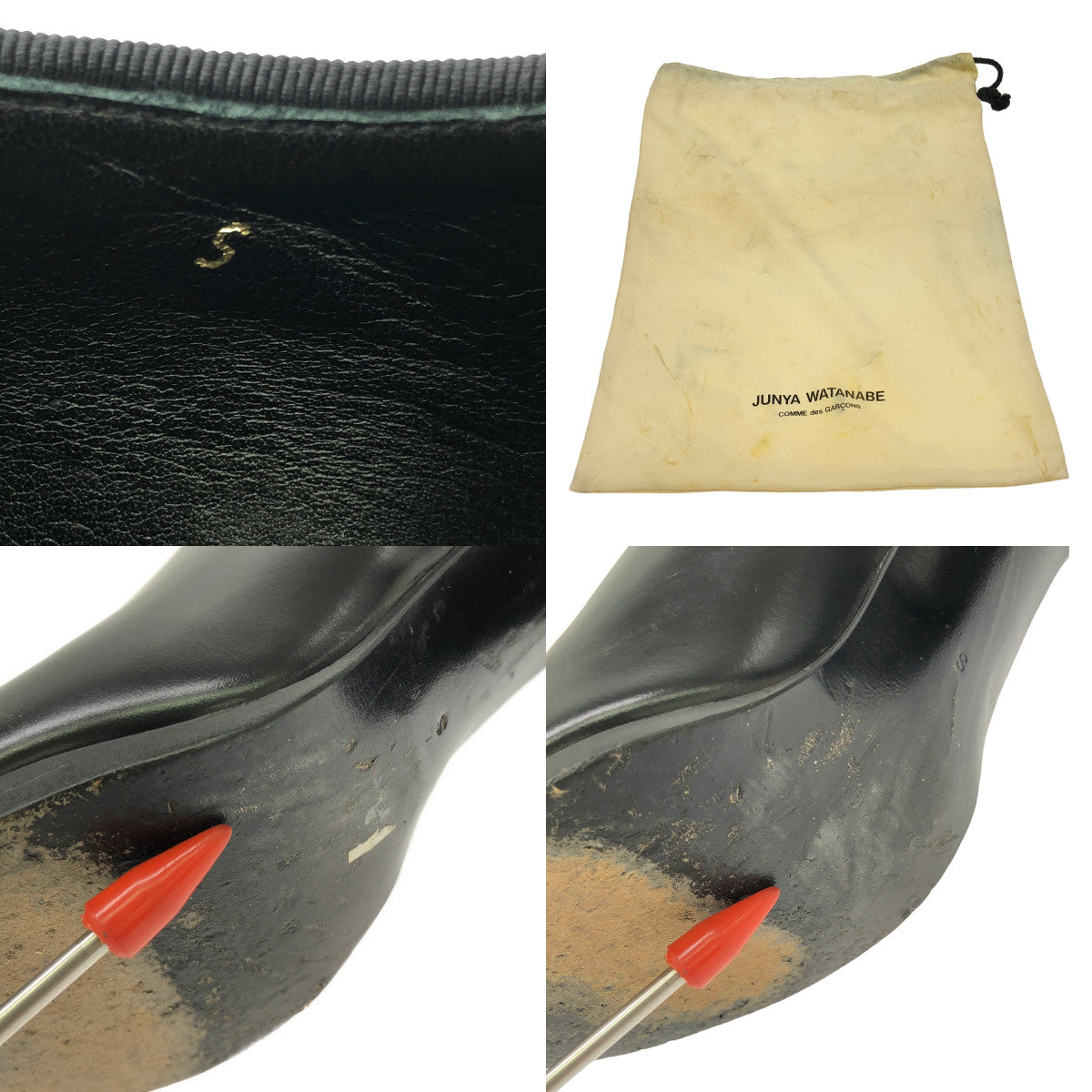 JUNYA WATANABE COMME des GARCONS / 渡邊淳也 | V 型高跟鞋 | S |黑色 |女性的