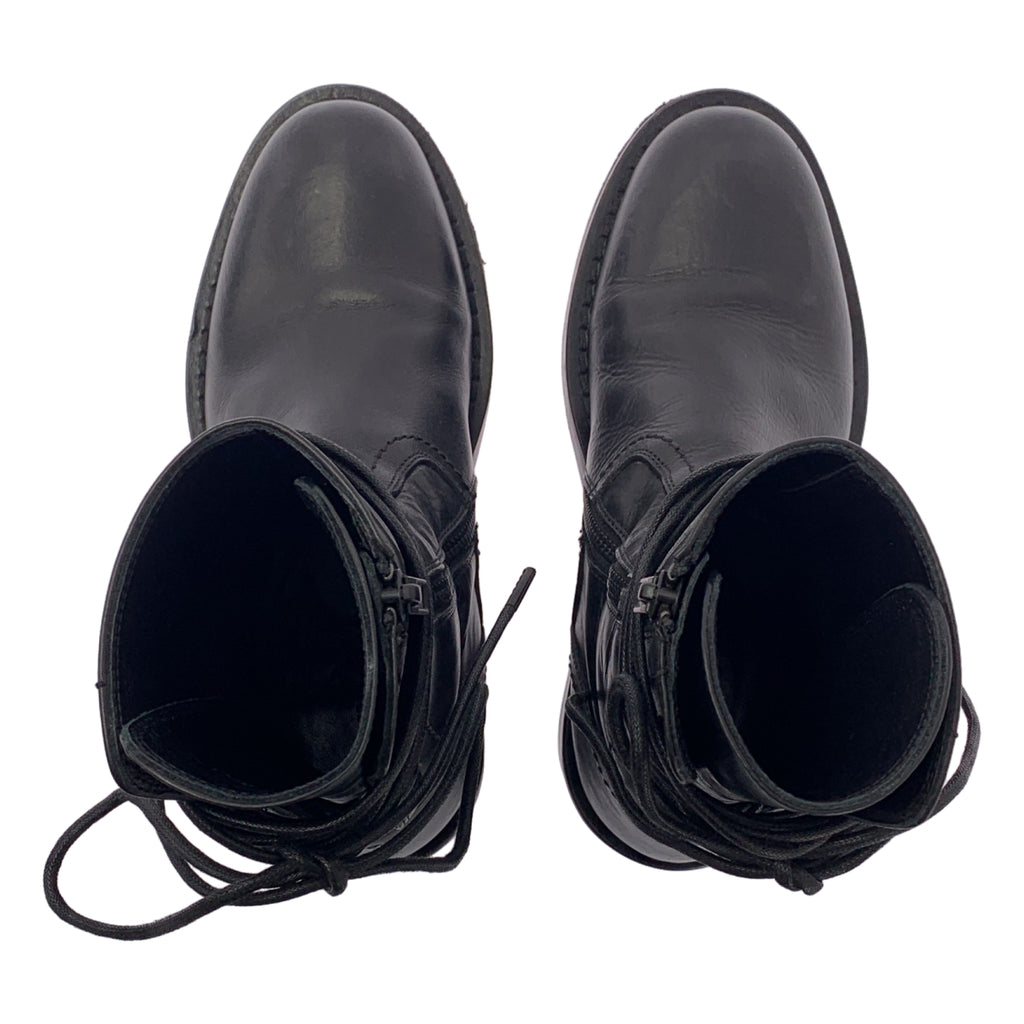 ANN DEMEULEMEESTER / 안두무르메스테르 | lace-up boots 가죽 레이스업 부츠 | 36 |