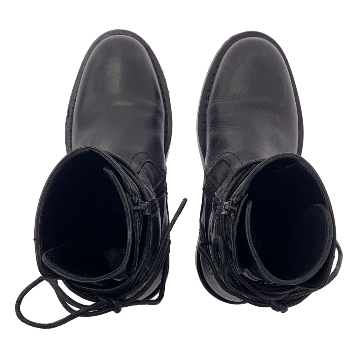 ANN DEMEULEMEESTER / 안두무르메스테르 | lace-up boots 가죽 레이스업 부츠 | 36 |