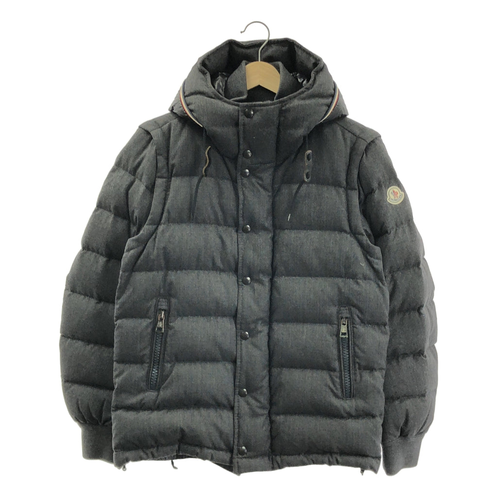 MONCLER / モンクレール | HEM JACKET 2Way ヘム ウール フーデッド ダウンジャケット | 0 | メンズ