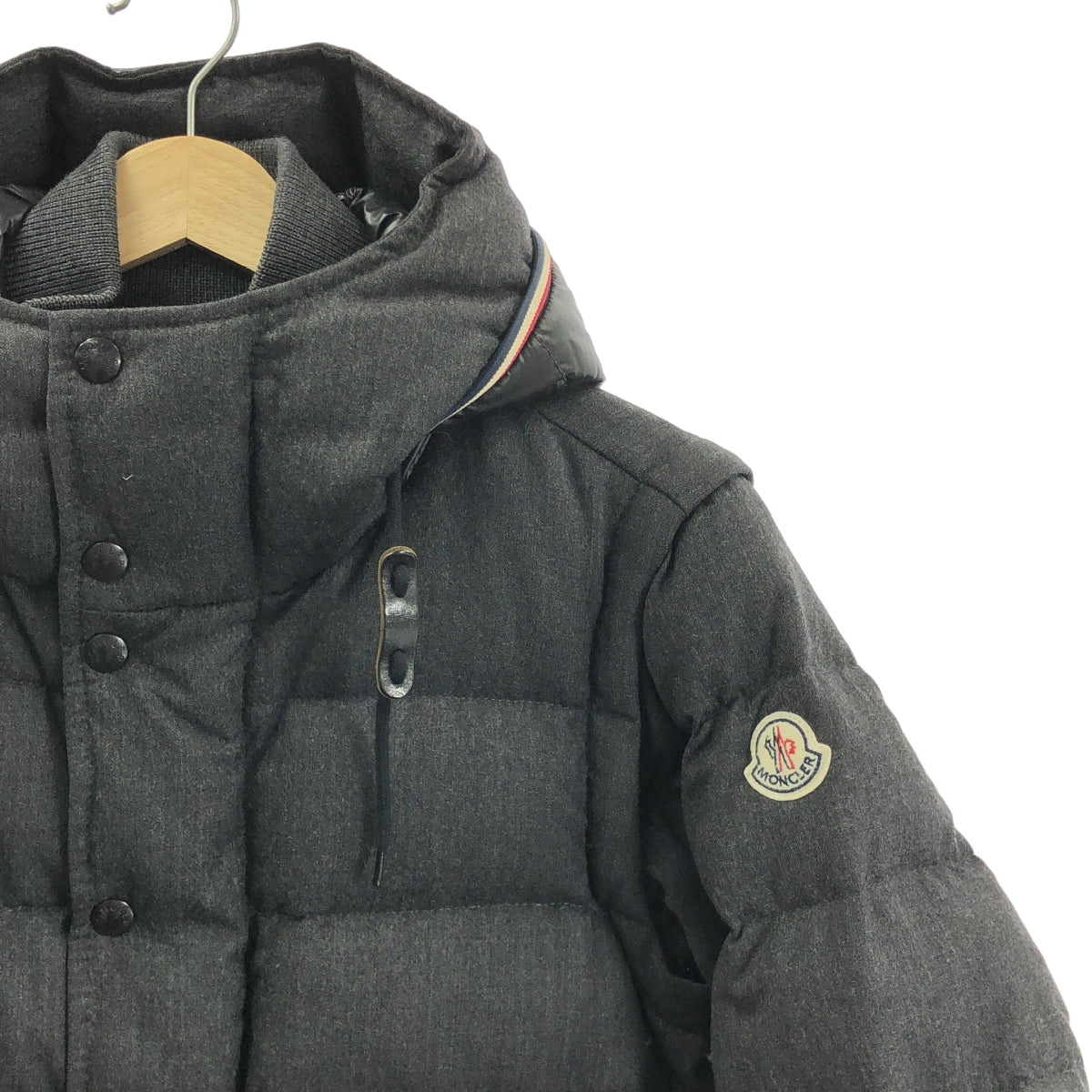 MONCLER / モンクレール | HEM JACKET 2Way ヘム ウール フーデッド ダウンジャケット | 0 | メンズ