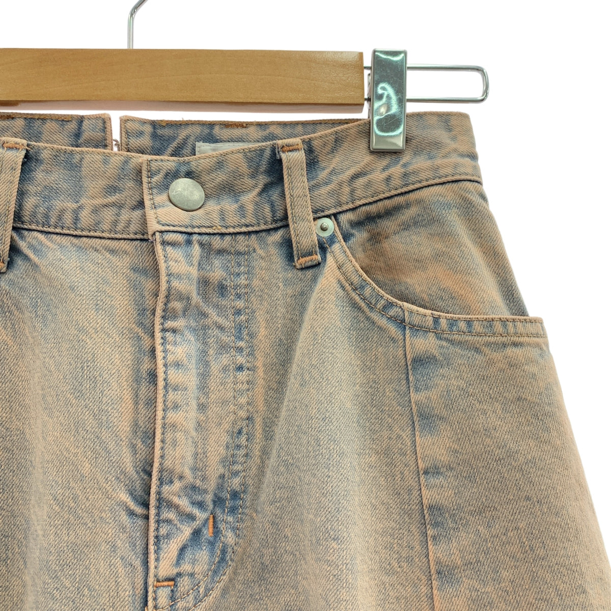 【美品】  Chika Kisada / チカキサダ | ロゴチャーム ブーツカット フレア ワイド デニムパンツ | 1 | pink | レディース