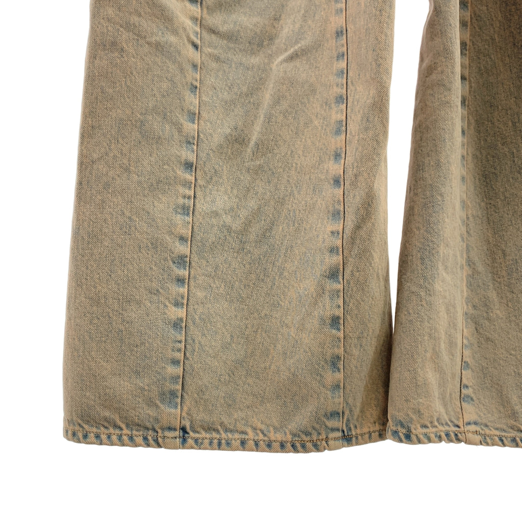 【美品】  Chika Kisada / チカキサダ | ロゴチャーム ブーツカット フレア ワイド デニムパンツ | 1 | pink | レディース