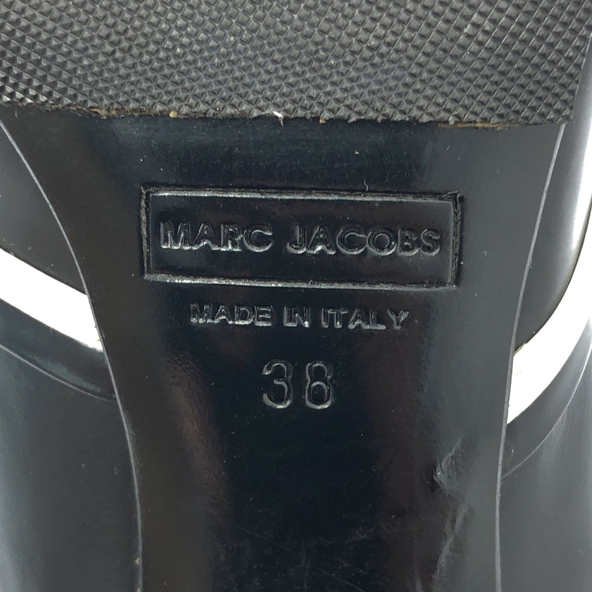 【美品】  MARC JACOBS / マークジェイコブス | パイピングディティール ラウンドトゥ ヒールパンプス | 38 | ブラック | レディース