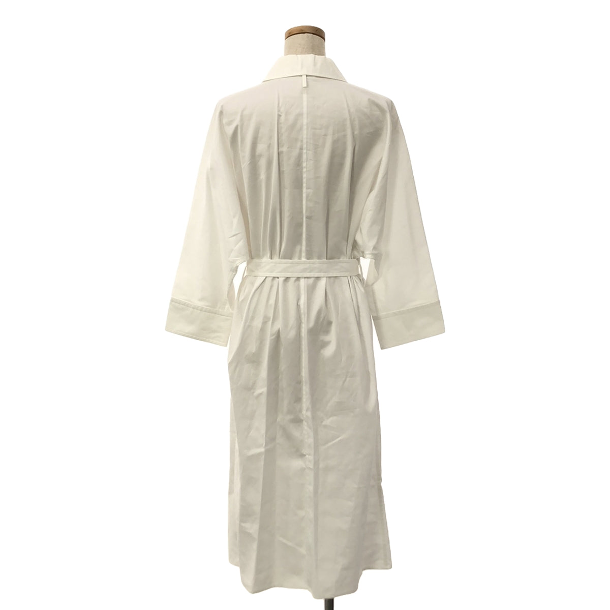 [Good Condition] HERMES | 2023SS | Chaine d'Ancre Belted Shirt Dress | 40 | White | Women's