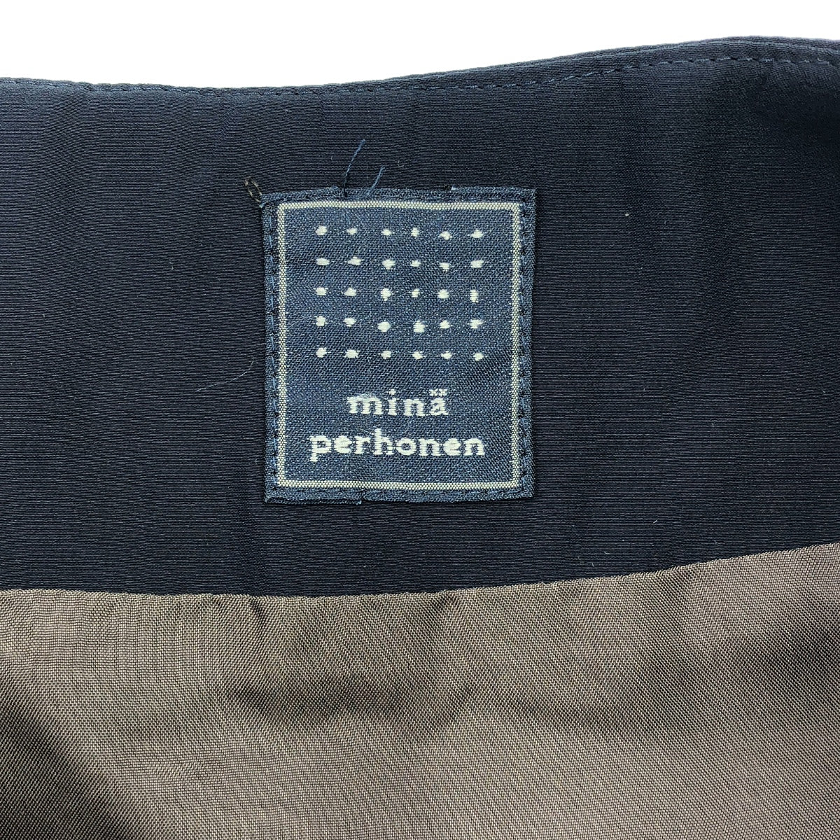 mina perhonen | 2009-10 a/w | bloom flare skirt | 36 | gray/navy/white | women's