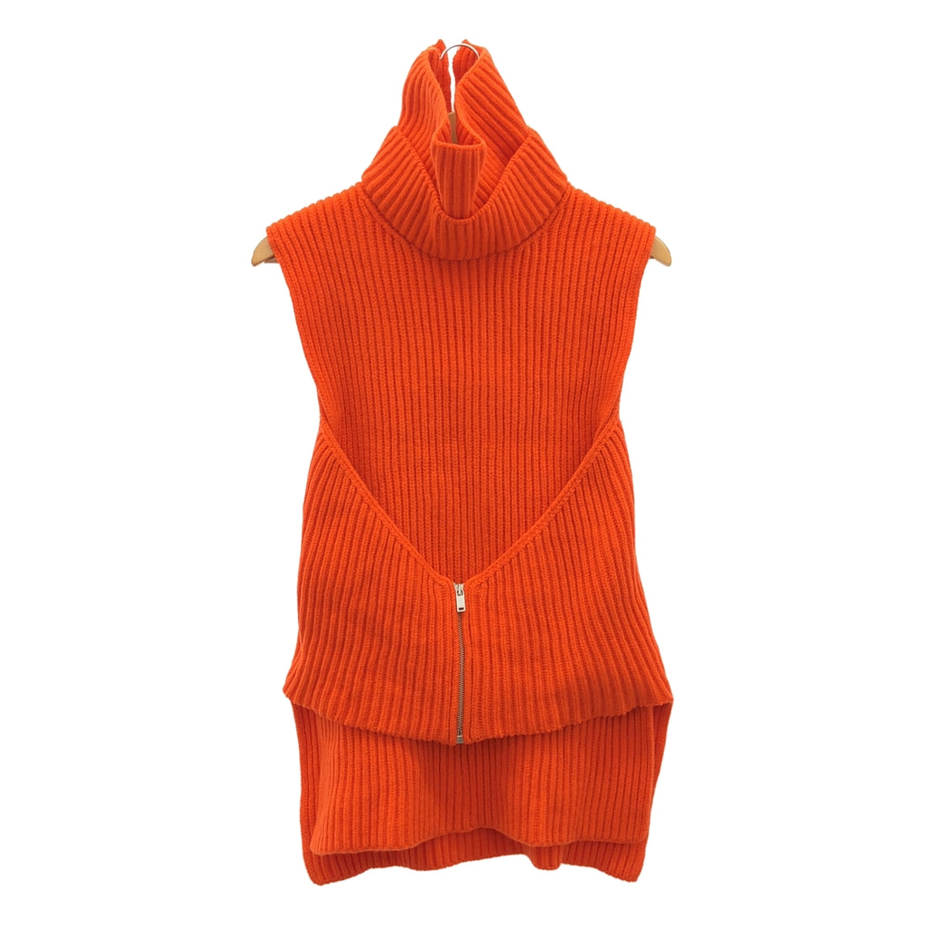 JIL SANDER / ジルサンダー | 2023AW | ウール レイヤードディティール タートルネック ニットベスト | 34 | レディース