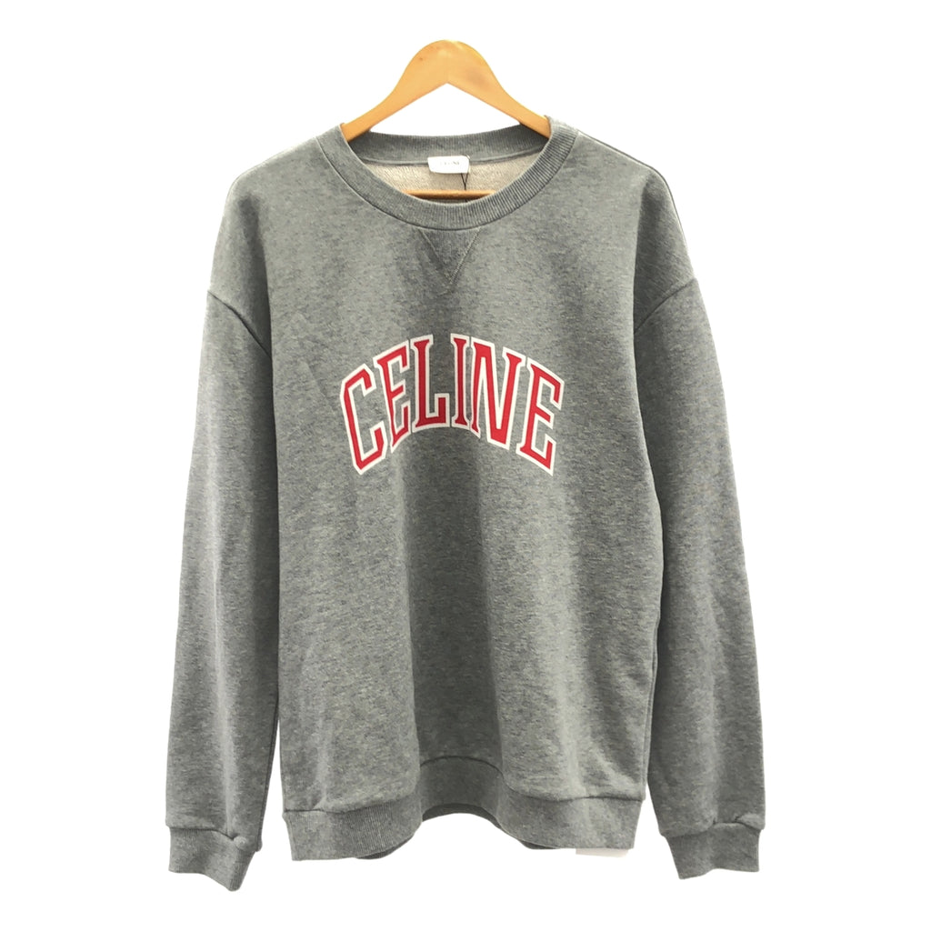 [近新] CELINE | 2024 春夏 | 圓領寬鬆套頭衫 / 大尺碼 Logo 衛衣 | XL | 灰色 | 男款