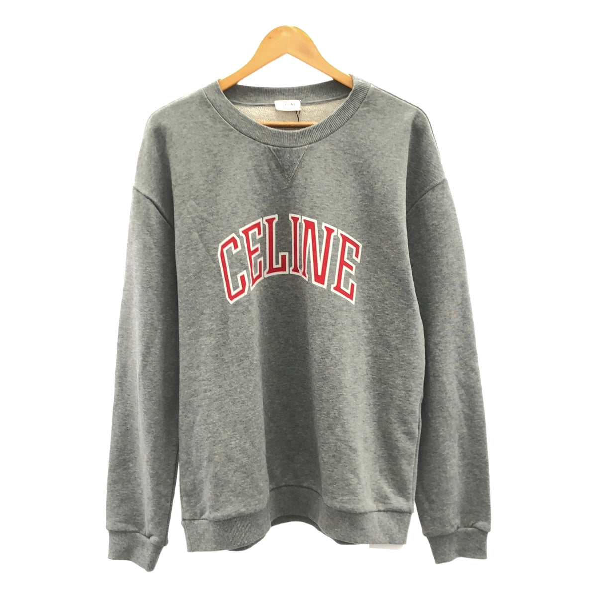 [近新] CELINE | 2024 春夏 | 圓領寬鬆套頭衫 / 大尺碼 Logo 衛衣 | XL | 灰色 | 男款