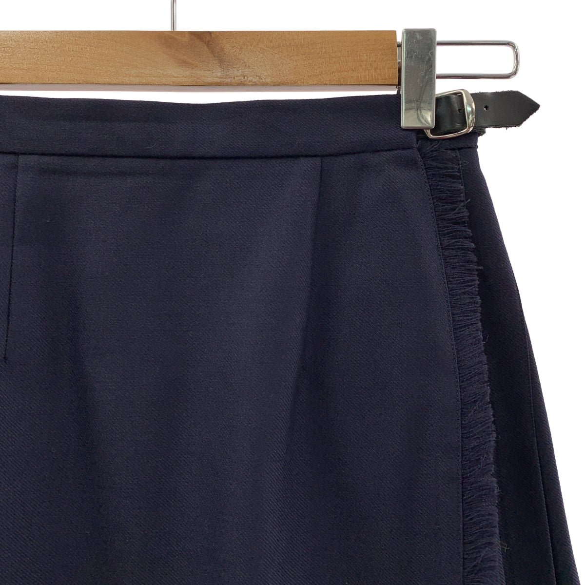 O'NEIL OF DUBLIN / オニールオブダブリン | レザーベルト プリーツ ラップ キルトスカート | 8 | レディース