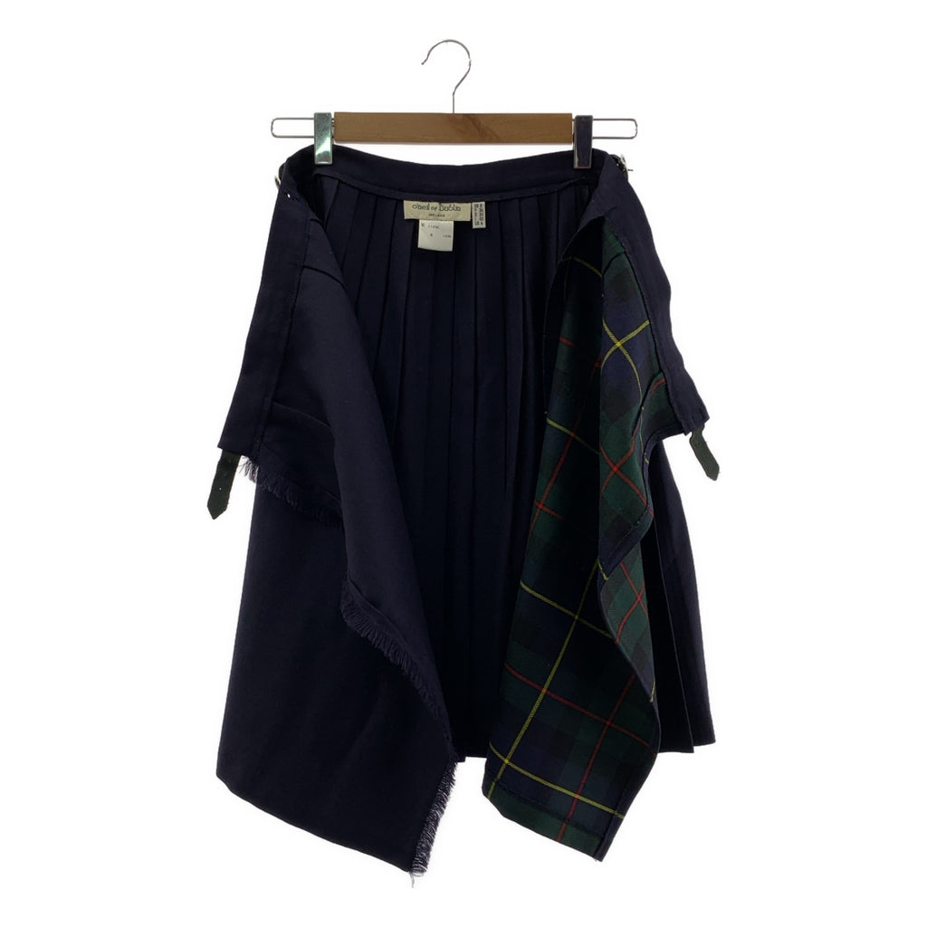 O'NEIL OF DUBLIN / オニールオブダブリン | レザーベルト プリーツ ラップ キルトスカート | 8 | レディース