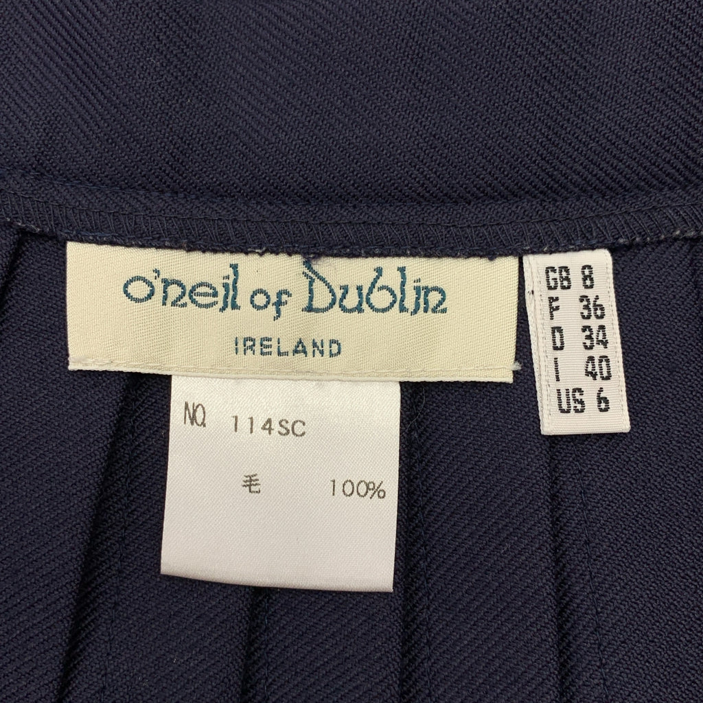 O'NEIL OF DUBLIN / オニールオブダブリン | レザーベルト プリーツ ラップ キルトスカート | 8 | レディース