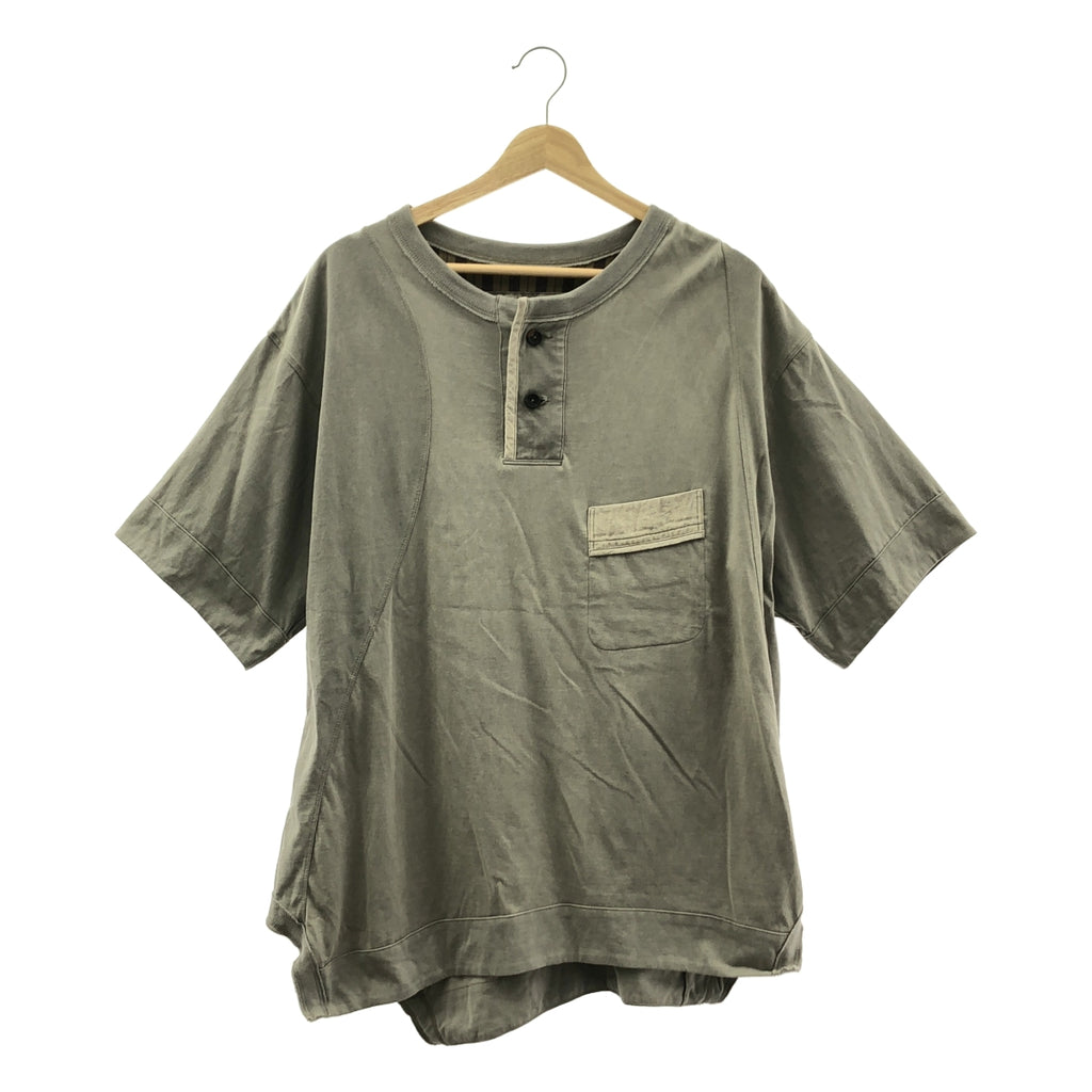 ziggy chen / 지기첸 | 2025SS | Henley Neck T-Shirt / 오버 실루엣 헨리 넥 T 셔츠 컷소우 | 44 | 남성