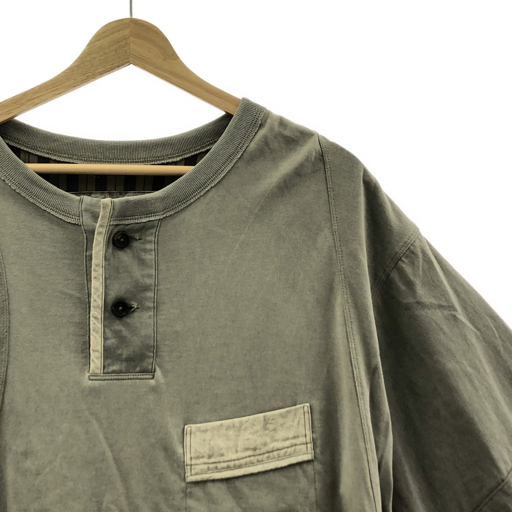 ziggy chen / 지기첸 | 2025SS | Henley Neck T-Shirt / 오버 실루엣 헨리 넥 T 셔츠 컷소우 | 44 | 남성