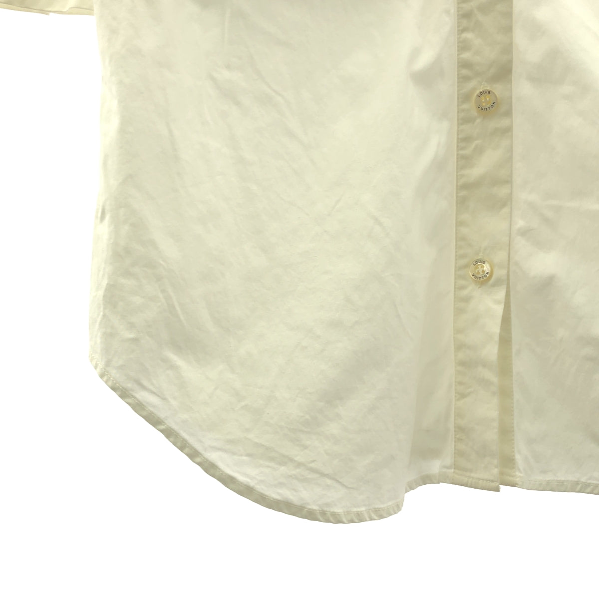 Louis Vuitton / ルイヴィトン | コットン フロントギャザー 半袖ブラウス | 38 | レディース