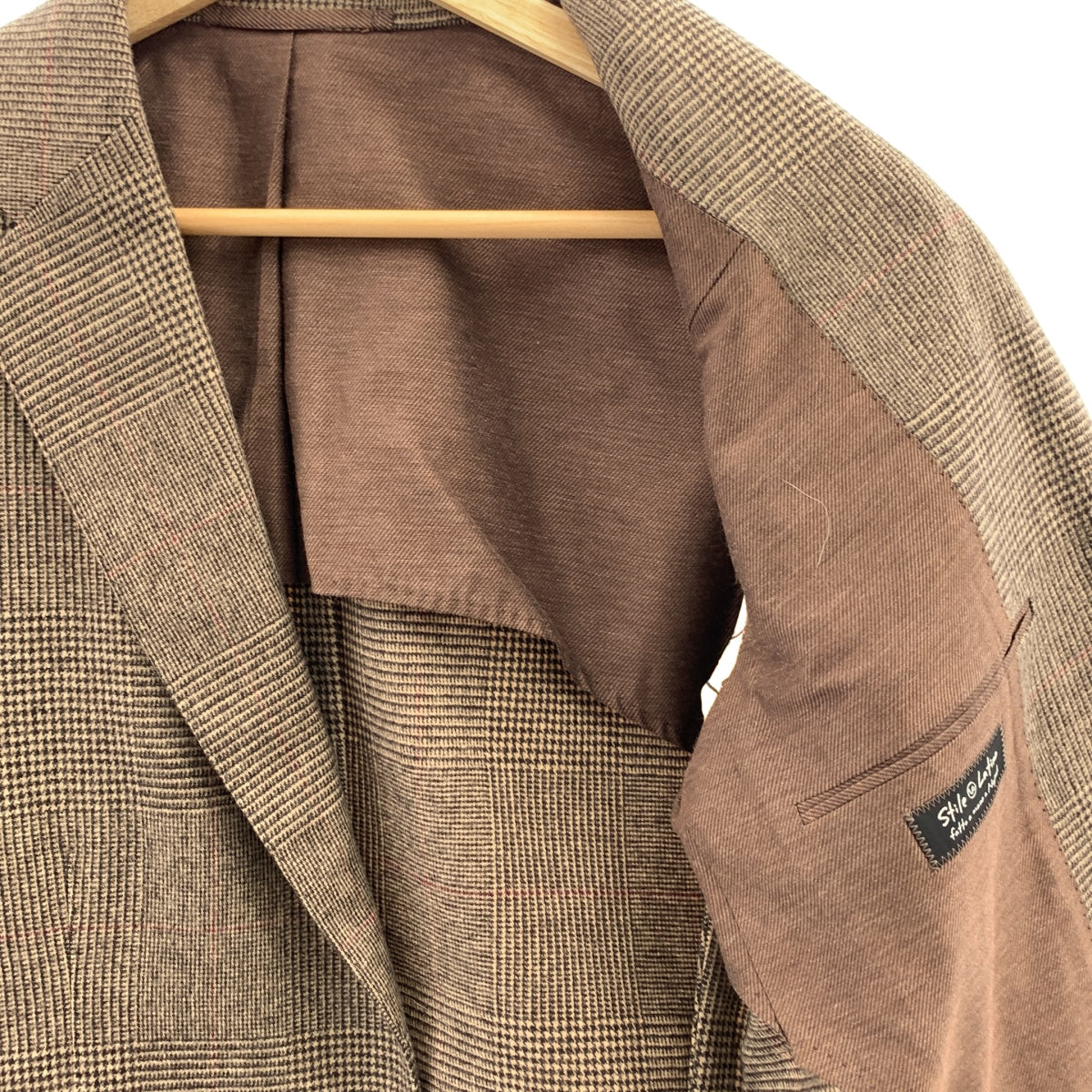 Stile Latino / スティレラティーノ | AULE032 ウール グレンチェック 3B テーラードジャケット | 46 | メンズ