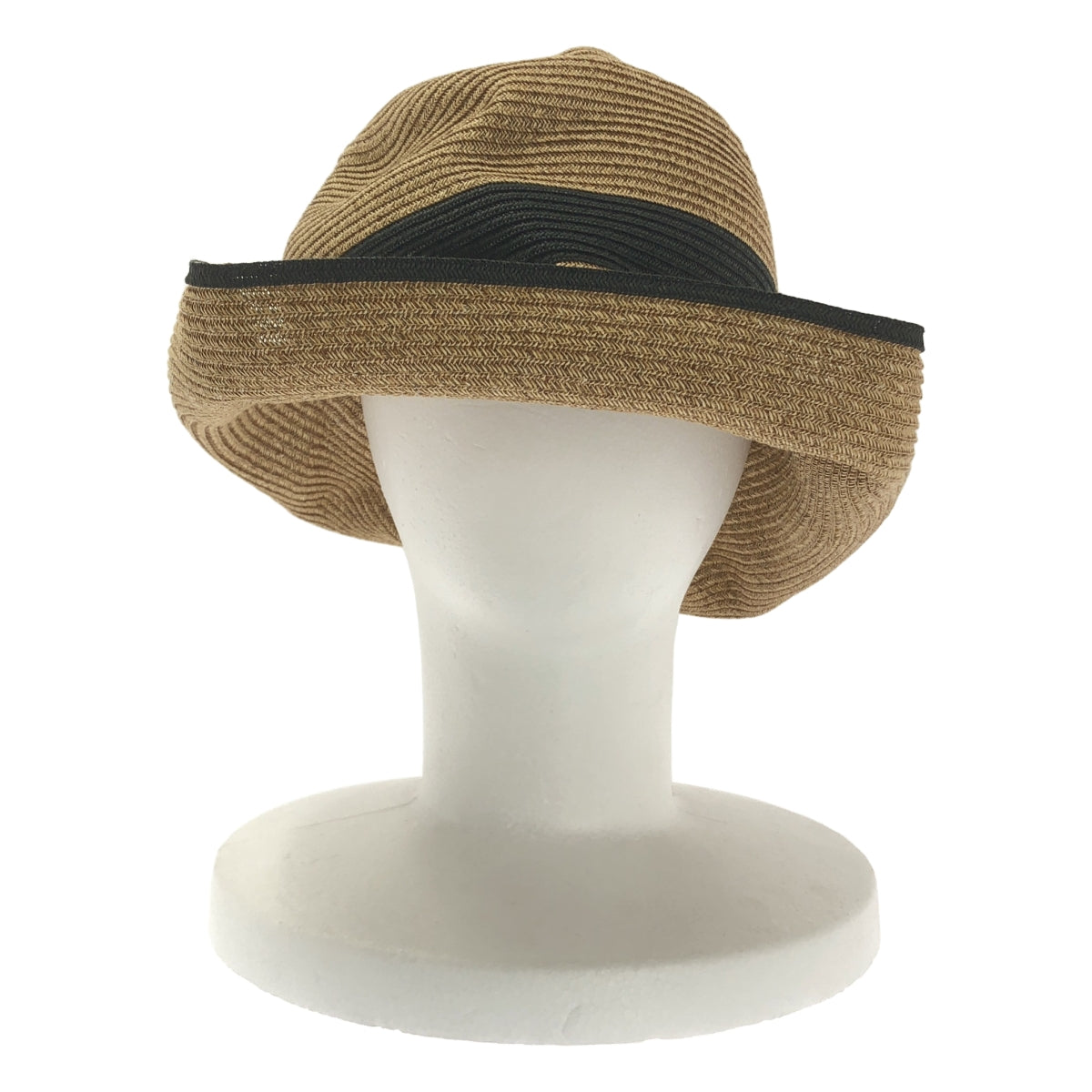 mature ha. / マチュアーハ | BOXED HAT 11cm brim switch color line wide ペーパー ハット |