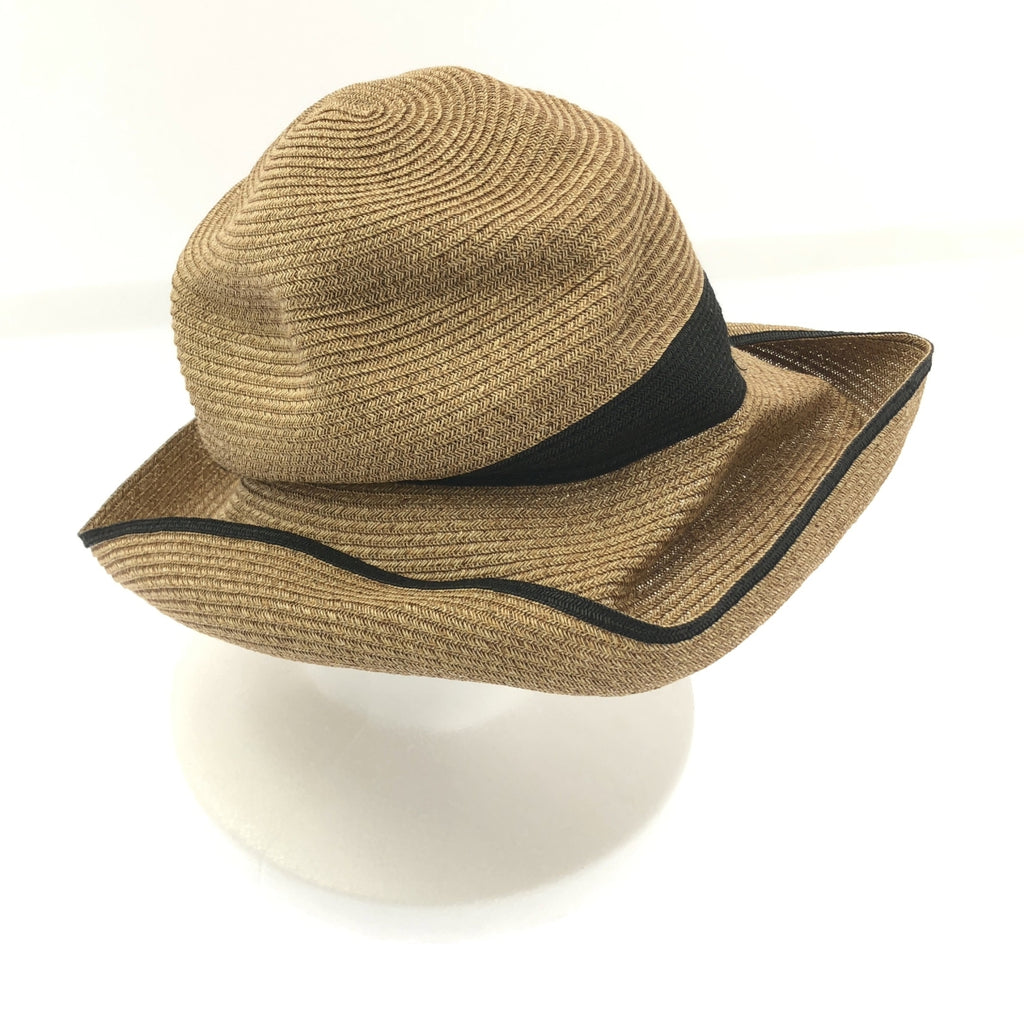 mature ha. / マチュアーハ | BOXED HAT 11cm brim switch color line wide ペーパー ハット |