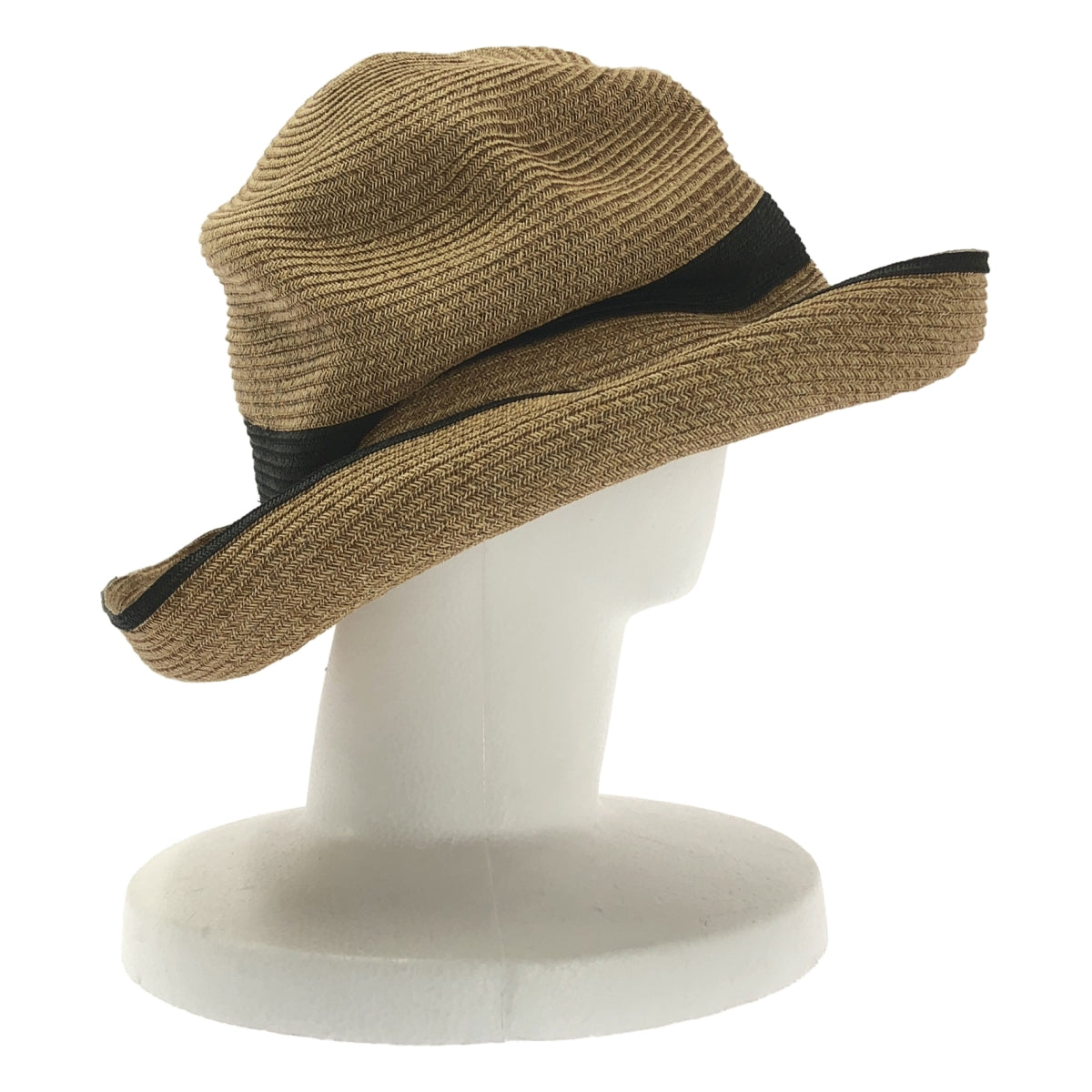 mature ha. / マチュアーハ | BOXED HAT 11cm brim switch color line wide ペーパー ハット |