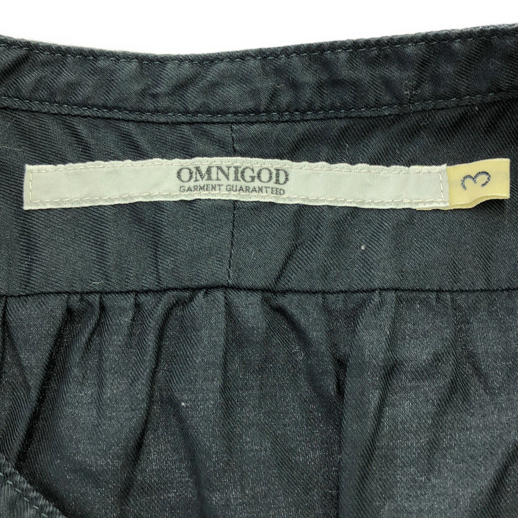 OMNIGOD / オムニゴッド | コットン スタンドカラー シャツ ブラウス | 3 | ネイビー | レディース