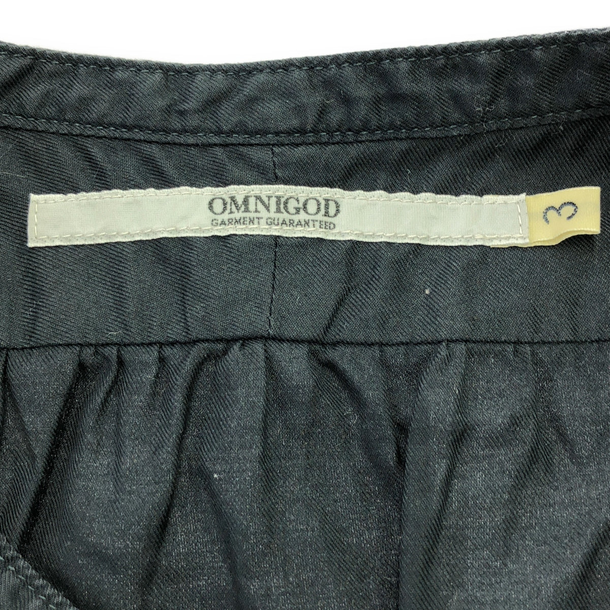 OMNIGOD / オムニゴッド | コットン スタンドカラー シャツ ブラウス | 3 | ネイビー | レディース