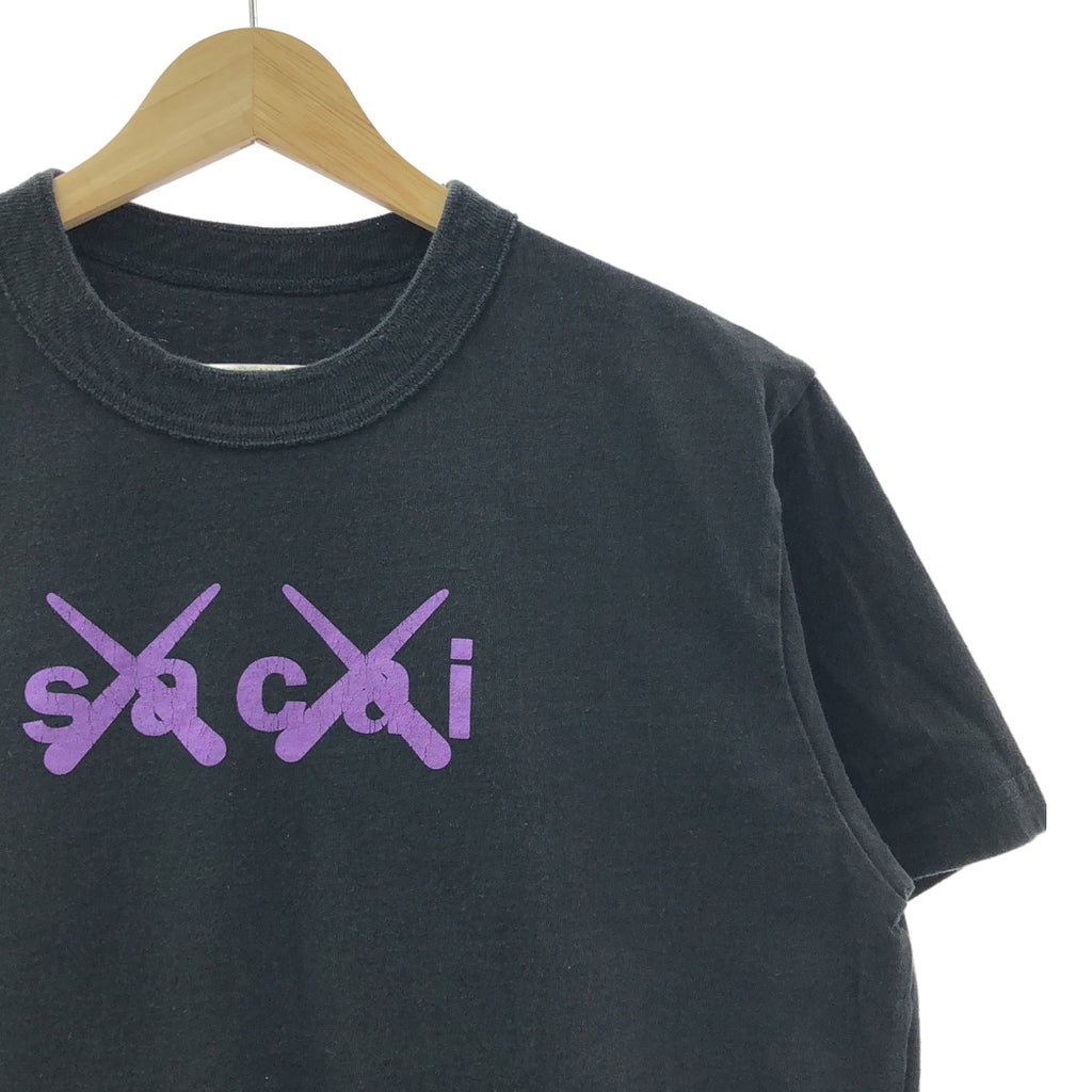 sacai | 2021 春夏系列 | x KAWS 植絨印花 T 卹 | 尺寸 1 | 黑色 | 男款