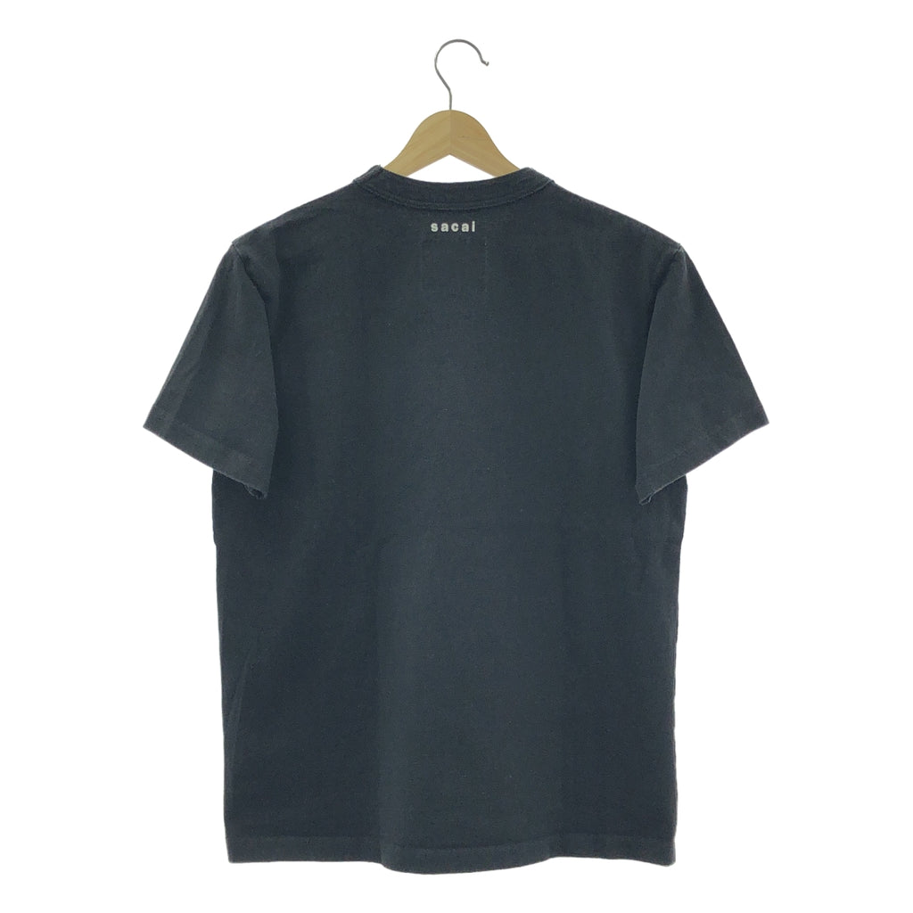 sacai | 2021 春夏系列 | x KAWS 植絨印花 T 卹 | 尺寸 1 | 黑色 | 男款