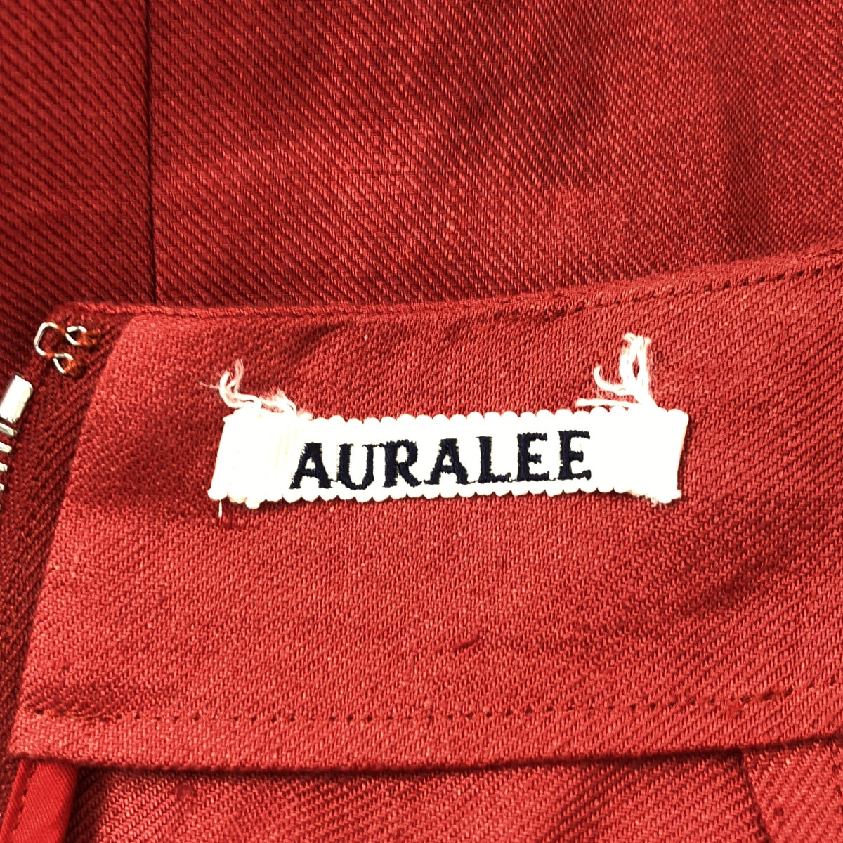 AURALEE / オーラリー | LINEN GABARDINE SLIT SKIRT リネン スリット スカート | 1 | レッド | レディース