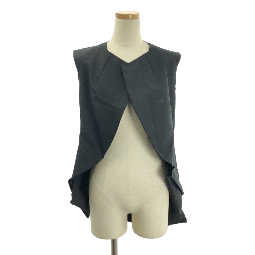 [狀況極佳] COMME des GARÇONS | 2013 春夏系列 | 羊毛真絲夾棉背心 | XS 碼 | 黑色 | 女款