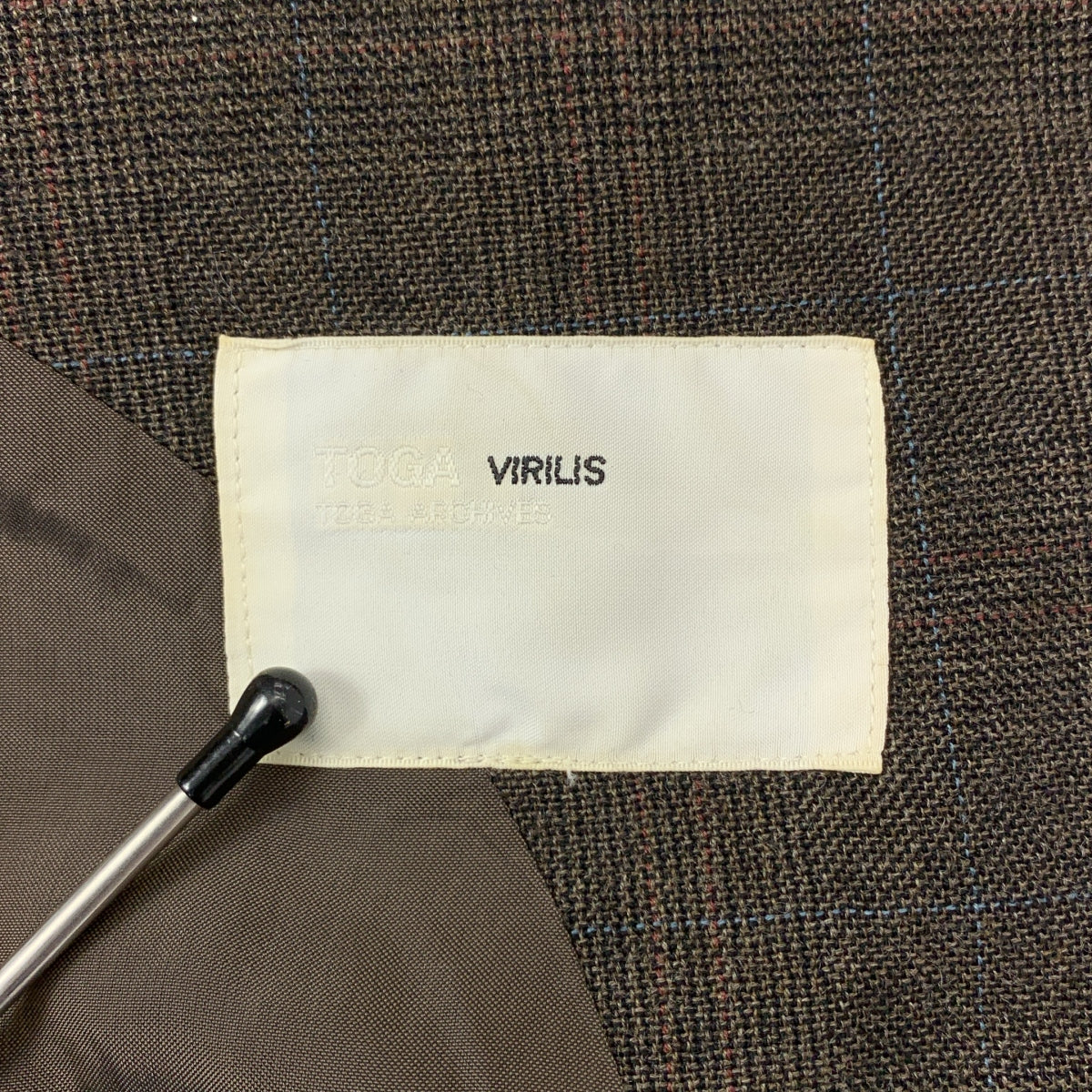TOGA VIRILIS | 格紋羊毛修身外套 | 尺寸 44 | 男款