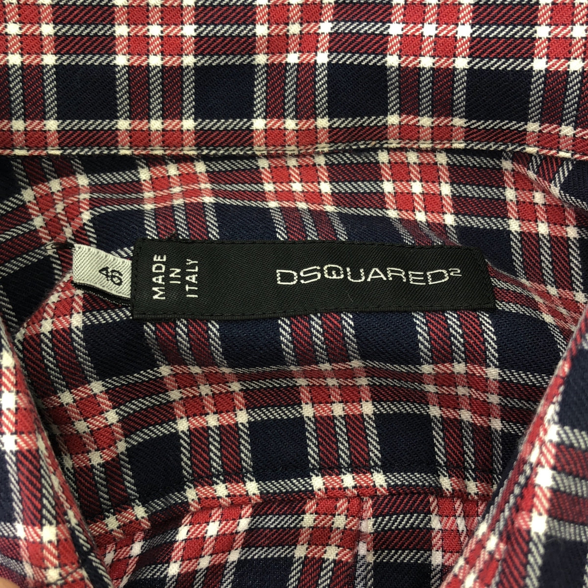 DSQUARED2 / Dsquared |格紋紐扣襯衫 | 46 |紅色/海軍藍/白色|男士
