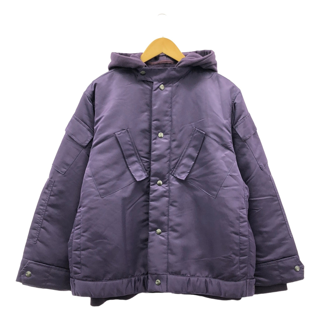 【미품】 INVERT / 인버트 | NYLON/CTN SEPARATE BLOUSON FOODY 3WAY Thinsulate 세퍼레이트 푸디드 블루존 | 1 | 보라색 | 남성