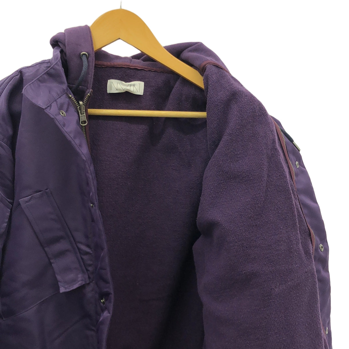 【美品】  INVERT / インバート | NYLON/CTN SEPARATE BLOUSON FOODY 3WAY Thinsulate セパレート フーデッド ブルゾン | 1 | パープル | メンズ