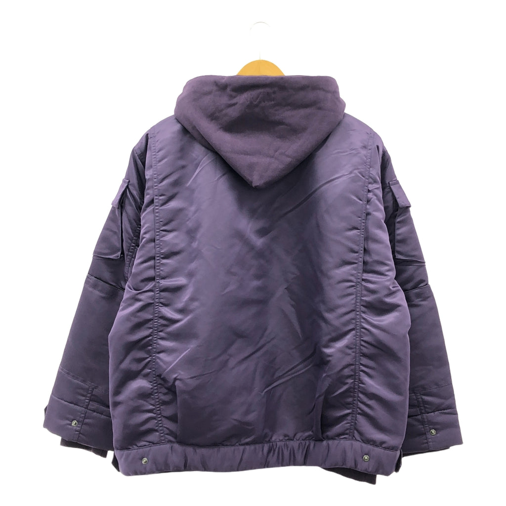 【미품】 INVERT / 인버트 | NYLON/CTN SEPARATE BLOUSON FOODY 3WAY Thinsulate 세퍼레이트 푸디드 블루존 | 1 | 보라색 | 남성