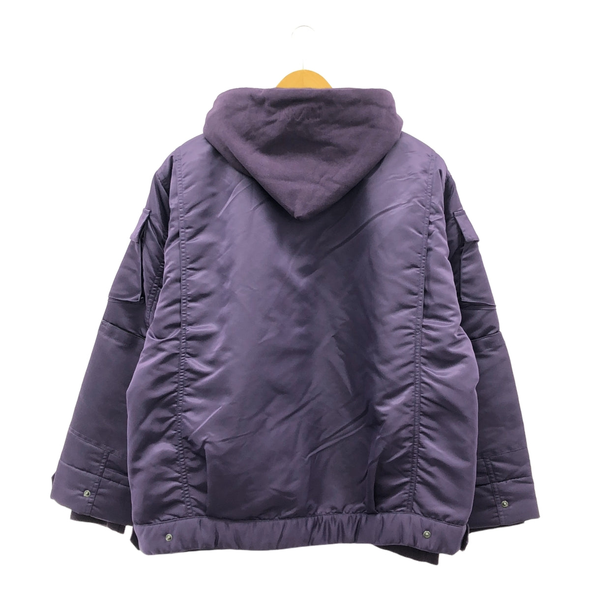 【美品】  INVERT / インバート | NYLON/CTN SEPARATE BLOUSON FOODY 3WAY Thinsulate セパレート フーデッド ブルゾン | 1 | パープル | メンズ