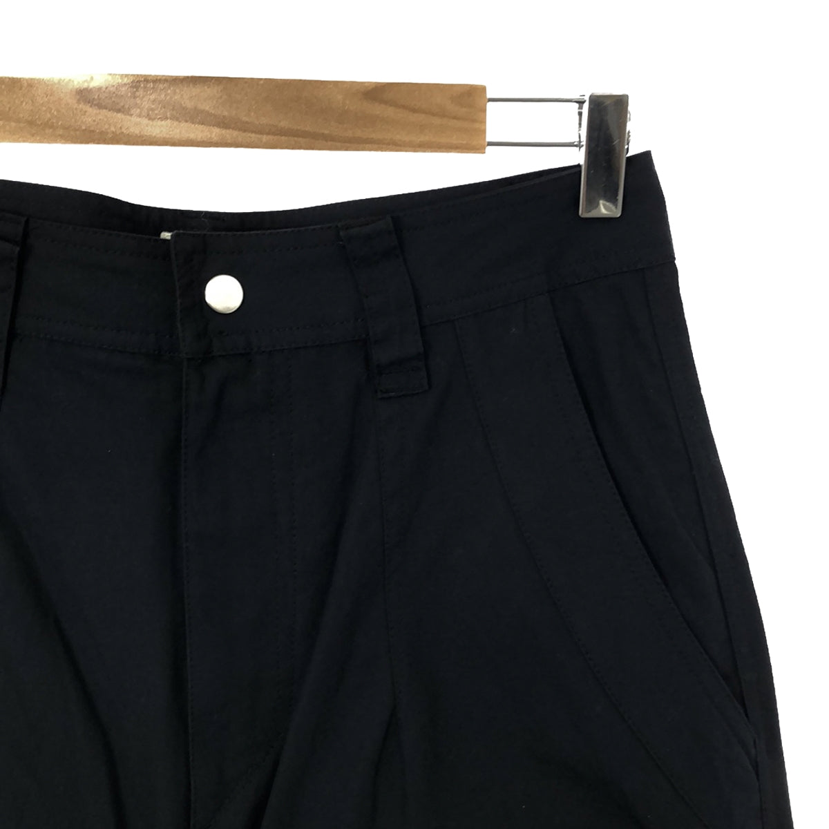 [品相良好] ISABEL MARANT ETOILE / Isabel Marant Etoile |棉質拉鍊工裝褲 |尺寸 34 |褪色的黑色|女性的