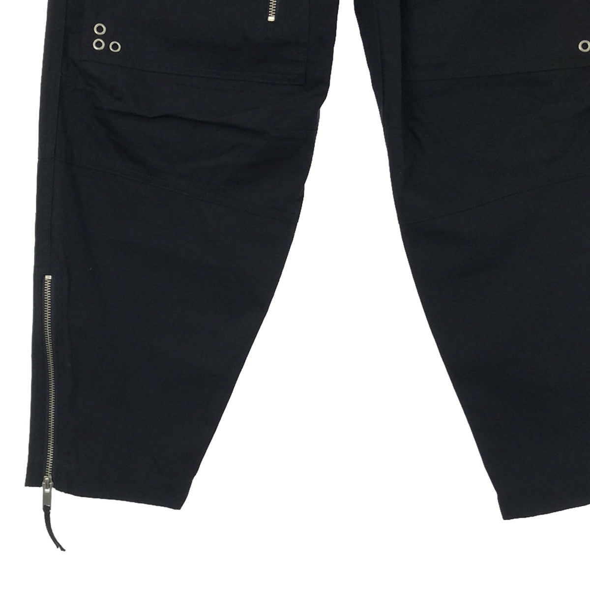 [品相良好] ISABEL MARANT ETOILE / Isabel Marant Etoile |棉質拉鍊工裝褲 |尺寸 34 |褪色的黑色|女性的