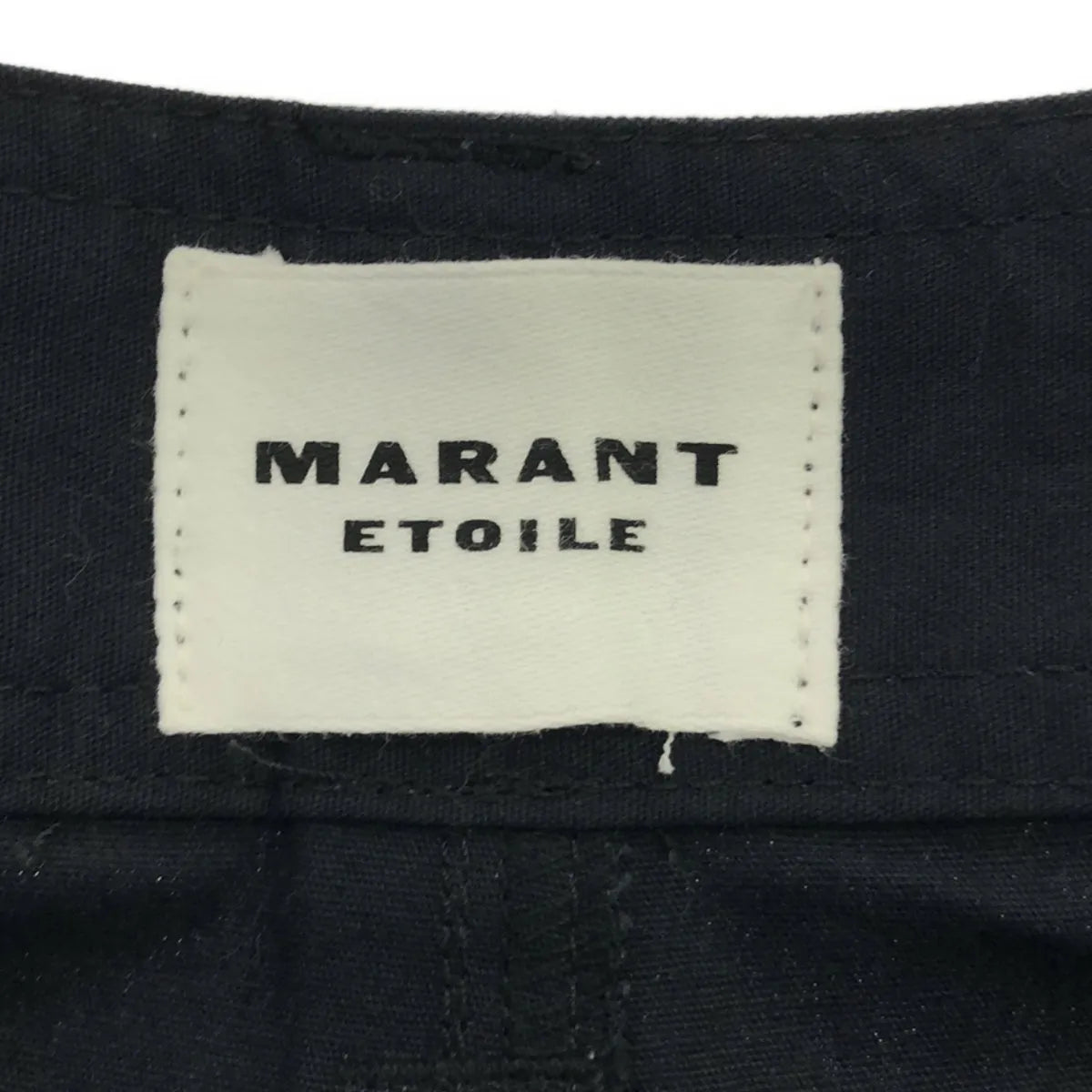 [品相良好] ISABEL MARANT ETOILE / Isabel Marant Etoile |棉質拉鍊工裝褲 |尺寸 34 |褪色的黑色|女性的