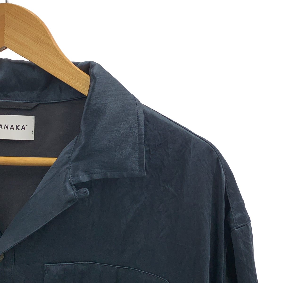 TANAKA / タナカ | WORK SHIRT サテン オープンカラー ワークシャツ | M | メンズ