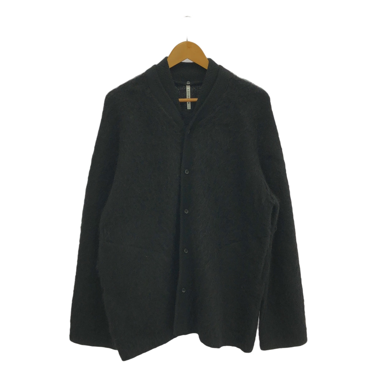 【美品】  A CCORDION / アコーディオン | 2024AW | ALPACA FLUFFY JK アルパカ ウール シャギーニット カーディガン | ブラック | レディース