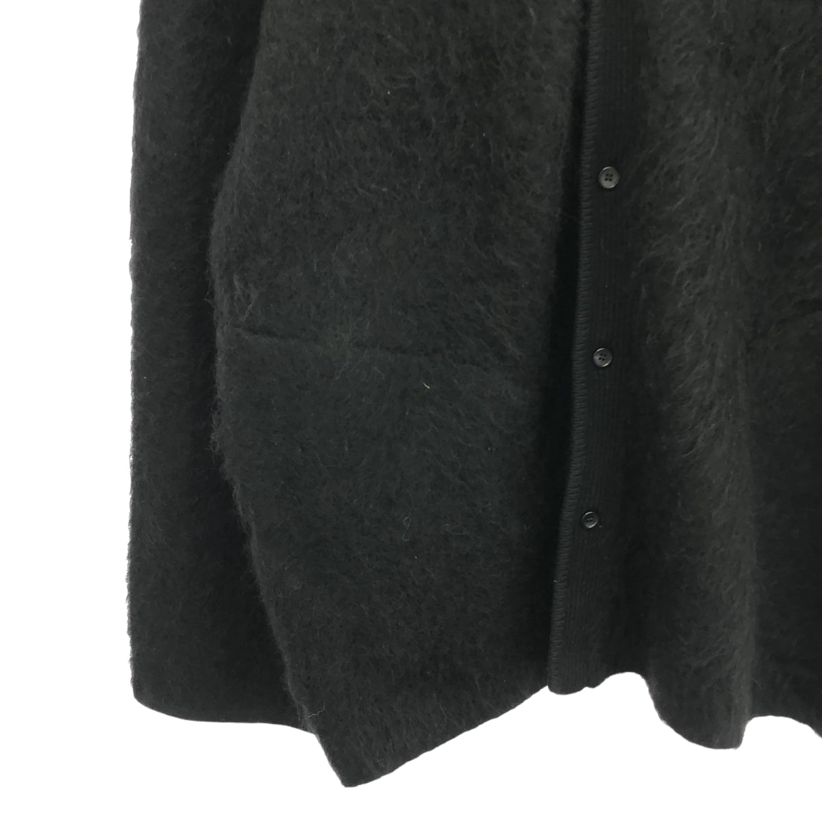 【美品】  A CCORDION / アコーディオン | 2024AW | ALPACA FLUFFY JK アルパカ ウール シャギーニット カーディガン | ブラック | レディース