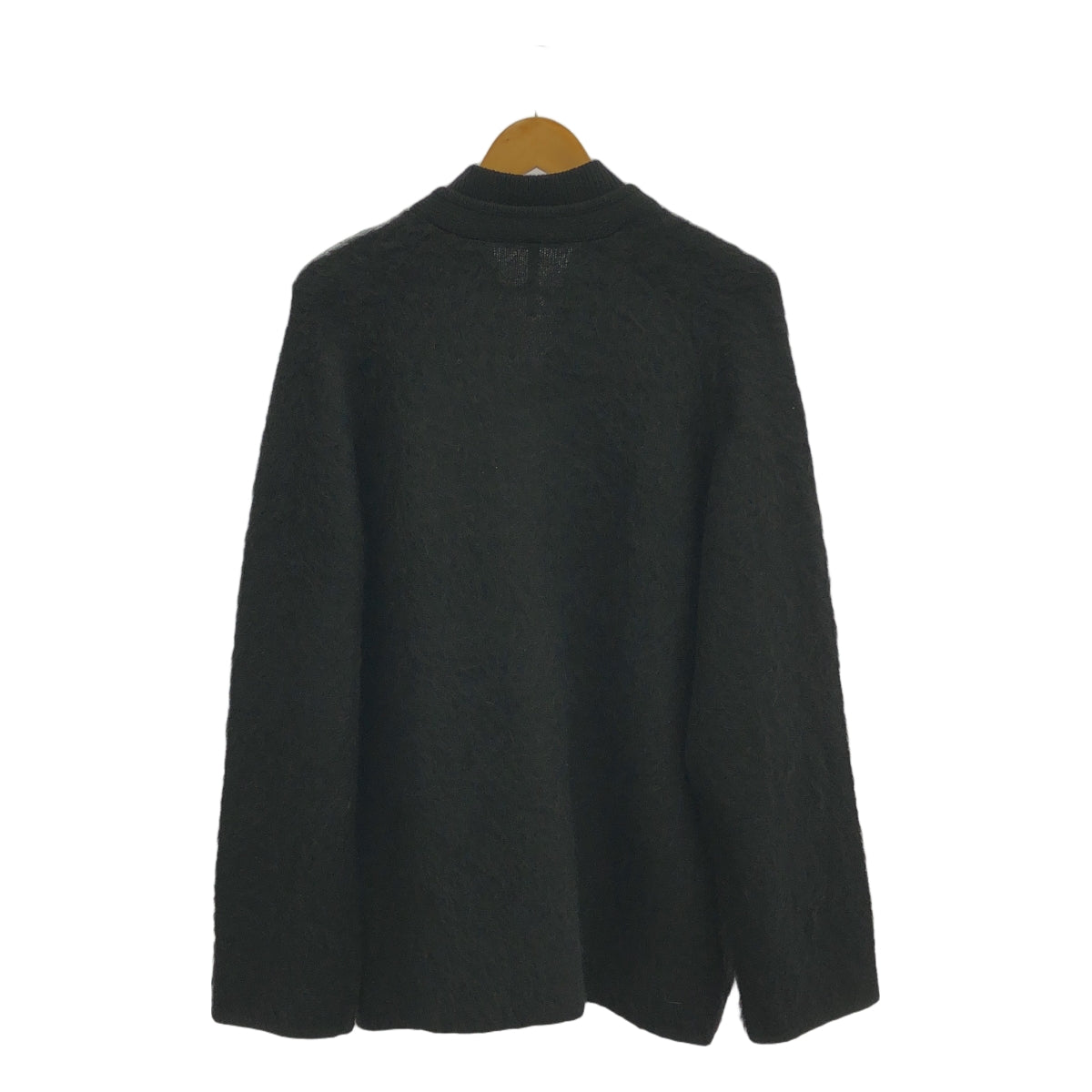 【美品】  A CCORDION / アコーディオン | 2024AW | ALPACA FLUFFY JK アルパカ ウール シャギーニット カーディガン | ブラック | レディース