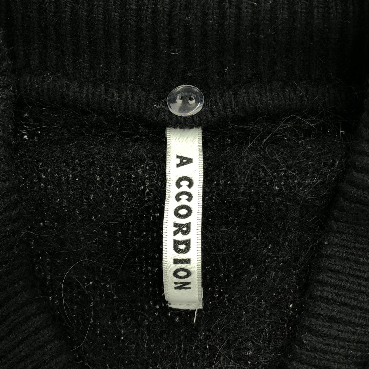 【美品】  A CCORDION / アコーディオン | 2024AW | ALPACA FLUFFY JK アルパカ ウール シャギーニット カーディガン | ブラック | レディース