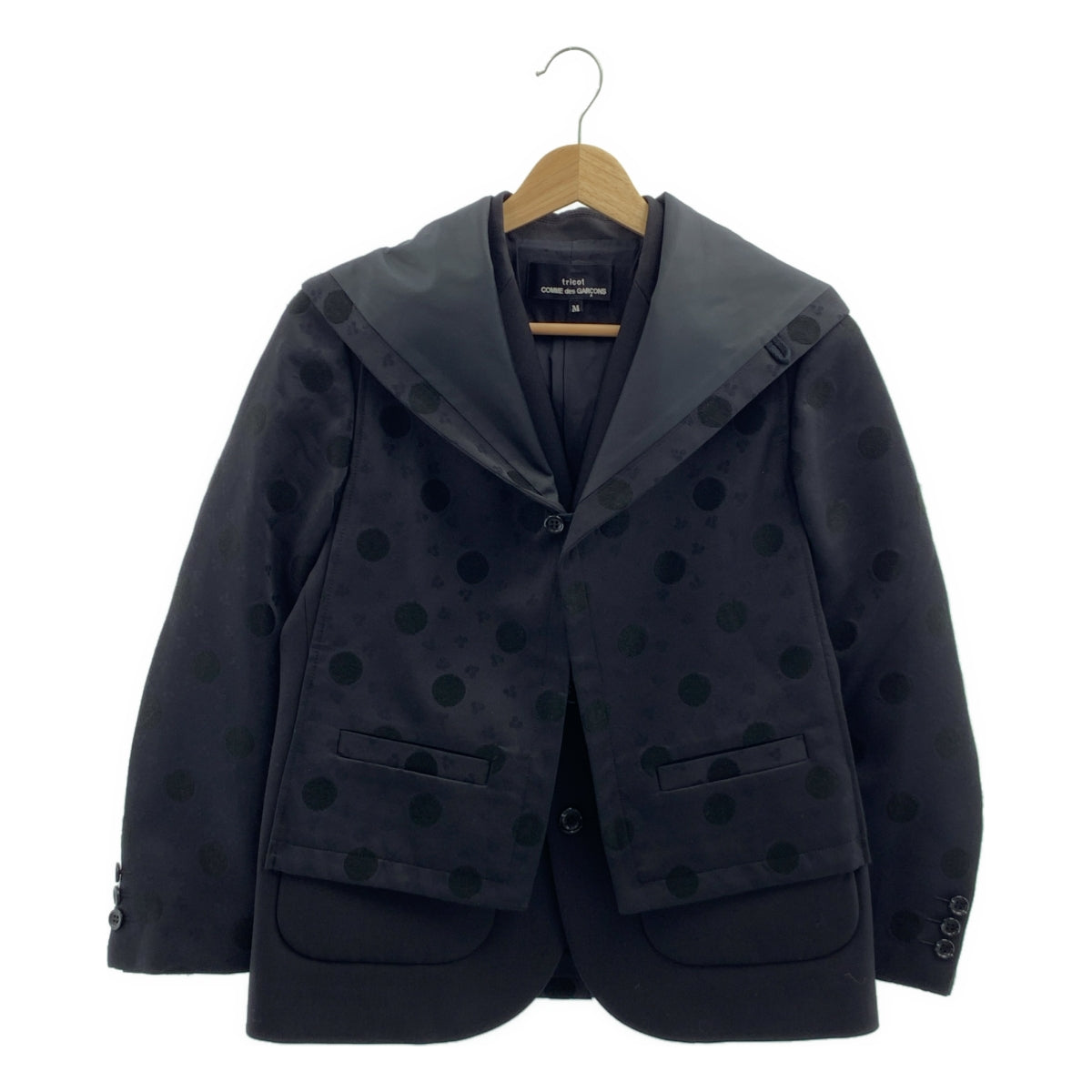 tricot COMME des GARCONS / Tricom De Galson | 2019AW | 도트 레이어드 테일러드 재킷 | M | 여성