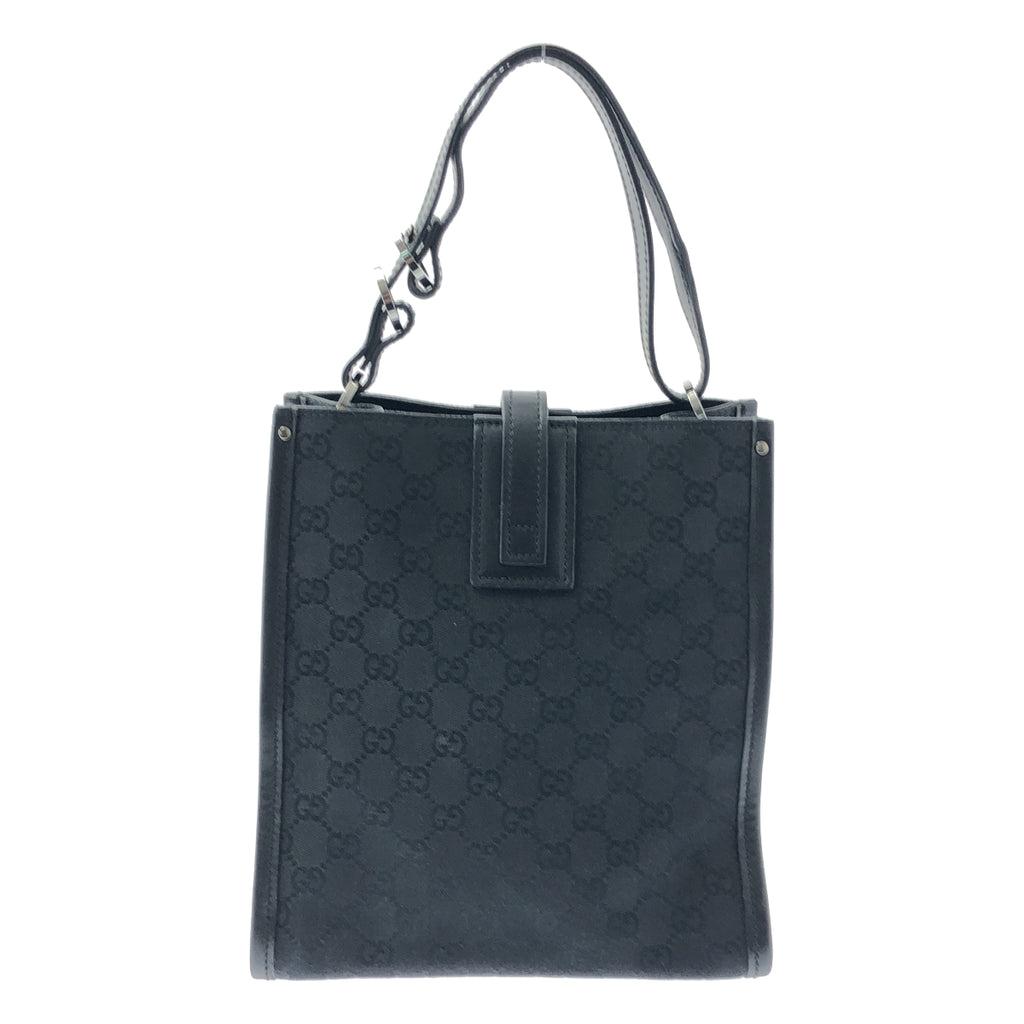 【美品】  GUCCI / グッチ | 110292 / GGキャンバス レザーワンショルダー バッグ | ブラック | レディース