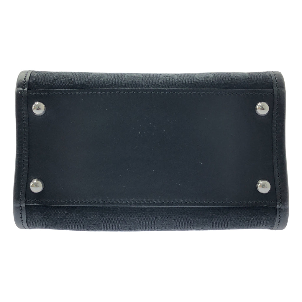 【美品】  GUCCI / グッチ | 110292 / GGキャンバス レザーワンショルダー バッグ | ブラック | レディース