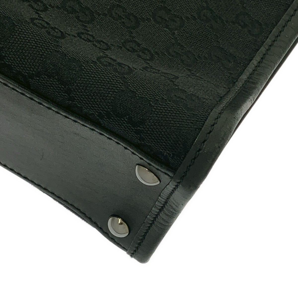 【美品】  GUCCI / グッチ | 110292 / GGキャンバス レザーワンショルダー バッグ | ブラック | レディース
