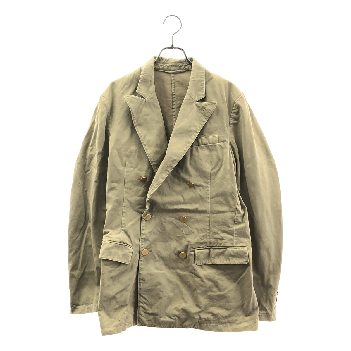 PRADA / 프라다 | 코튼 더블 피크 드래퍼 재킷 | 44R | 남성