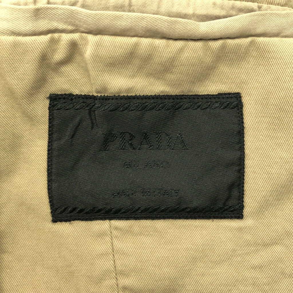 PRADA / 프라다 | 코튼 더블 피크 드래퍼 재킷 | 44R | 남성