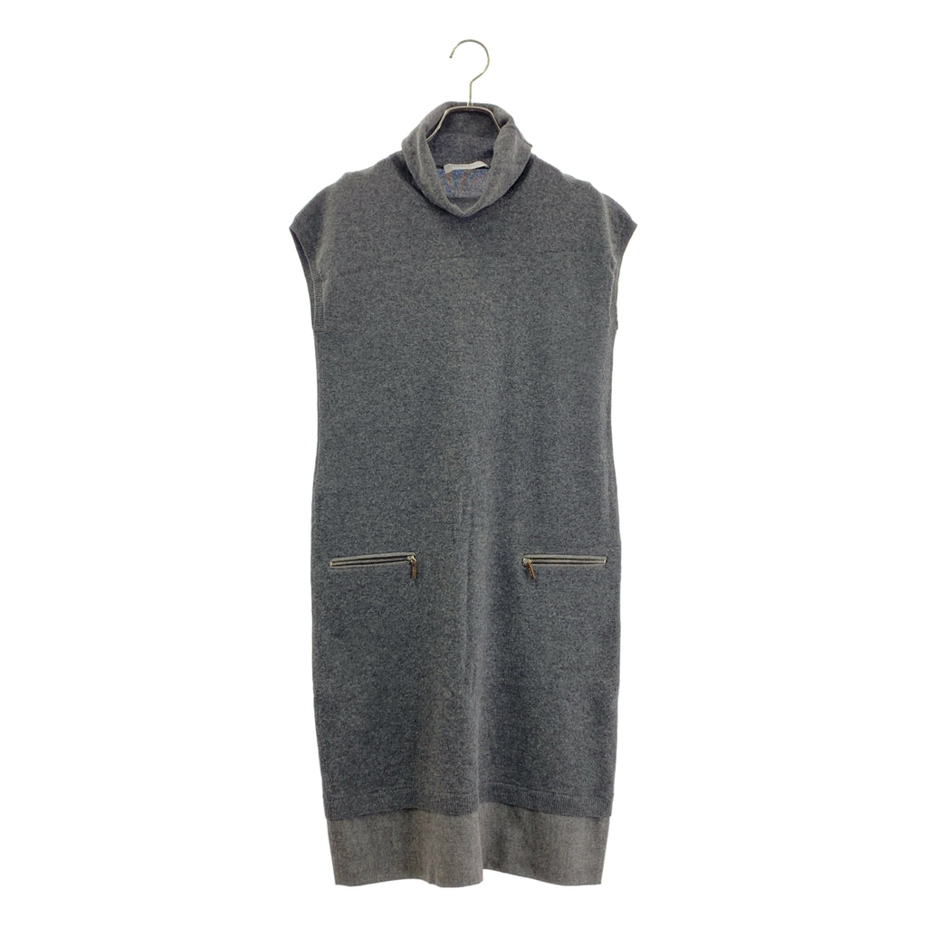 FABIANA FILIPPI / ファビアナフィリッピ | ウール シルク カシミヤ スリーブレス ニット ワンピース | S | レディース